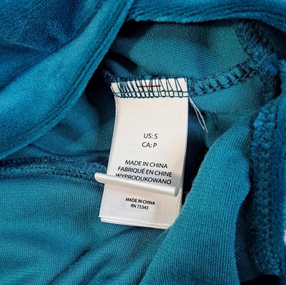 Isaac Mizrahi New York Teal Velour Dog Jumpsuit with Paw Print Size Small